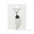 Craft Feather Shell Pendants Drinestone para hacer joyas